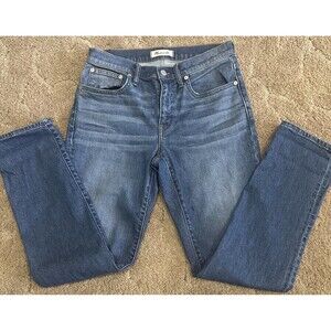 Madewell The Slim Boyjean Sz 25 Medium Wash Classic Preppy Relaxed  Fit Stretch
